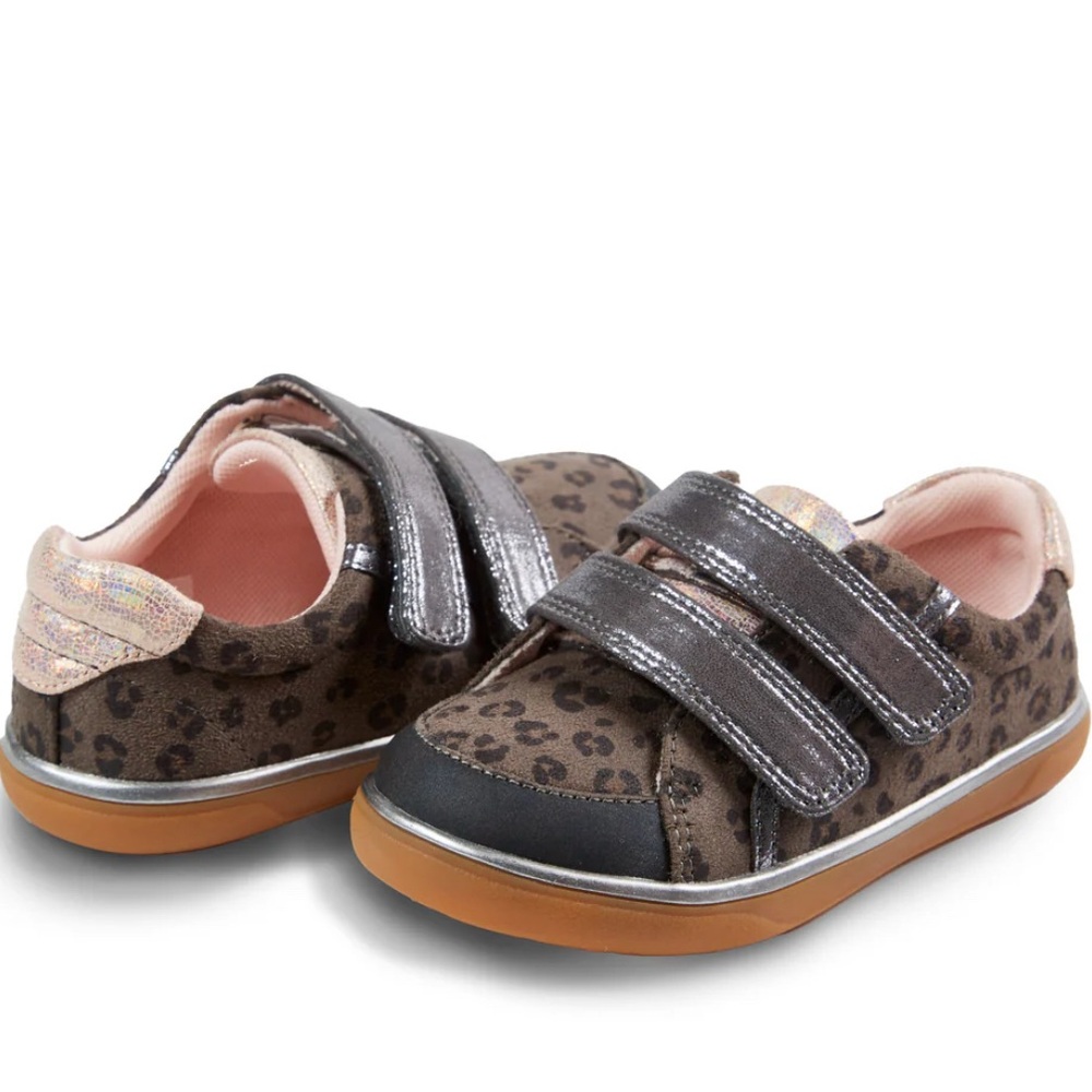 Livie & Luca Rake ECO Gray Leopard Sneakers